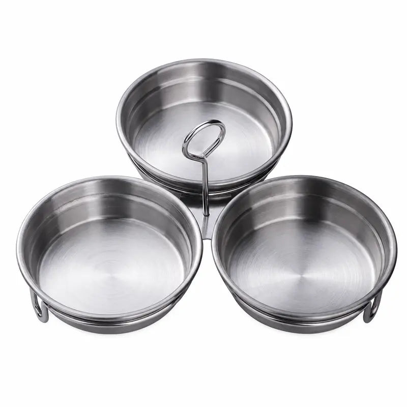 EggNest 3-Cavity Stainless Steel Poacher – Steaming Mold with Handle