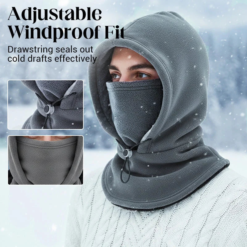 🔥 ❄️ Warm Balaclava with Adjustable Drawstring – Face and Neck Protection