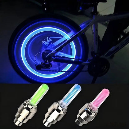 Waterproof LED Valve Stem Lights | Neon Wheel Glow for Cars, Bikes & Scooters