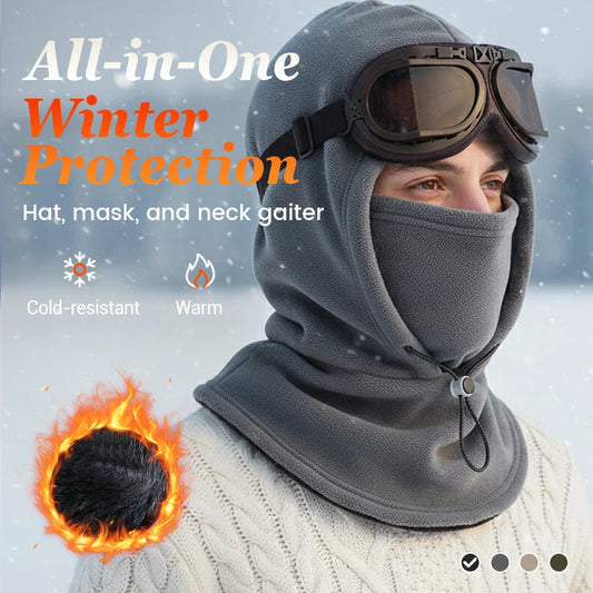 🔥 ❄️ Warm Balaclava with Adjustable Drawstring – Face and Neck Protection