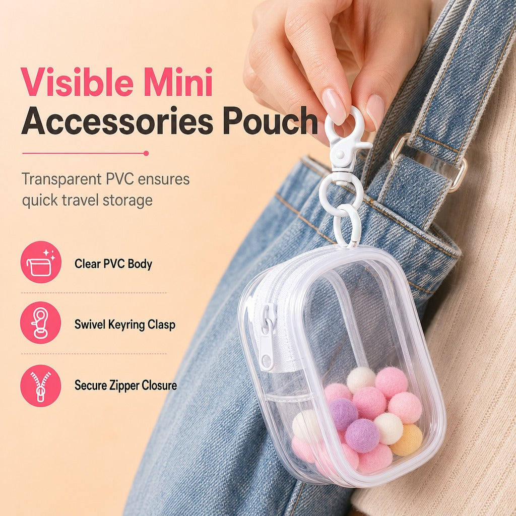 🏆Buy 3 Get 2 Free🎁 Last Day Special Price! Mini Portable Transparent Travel Storage Bag