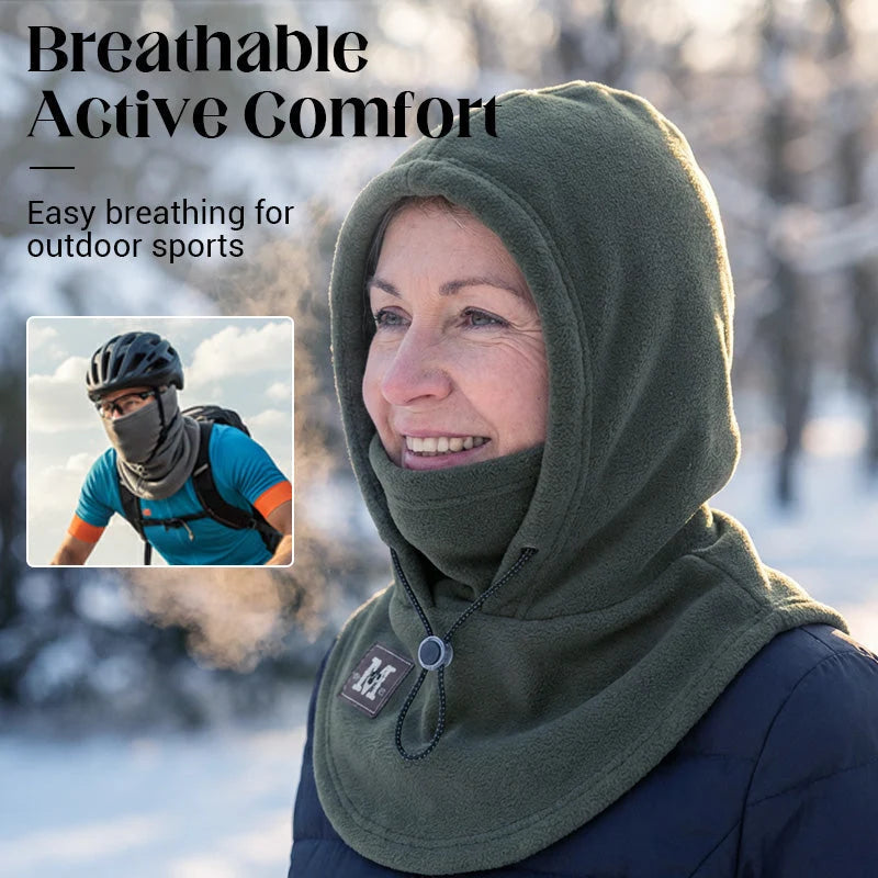 🔥 ❄️ Warm Balaclava with Adjustable Drawstring – Face and Neck Protection