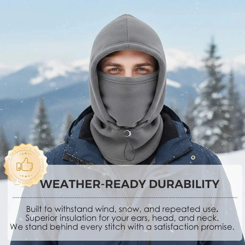 🔥 ❄️ Warm Balaclava with Adjustable Drawstring – Face and Neck Protection