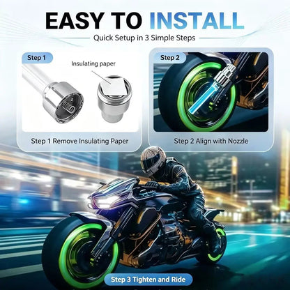 Waterproof LED Valve Stem Lights | Neon Wheel Glow for Cars, Bikes & Scooters