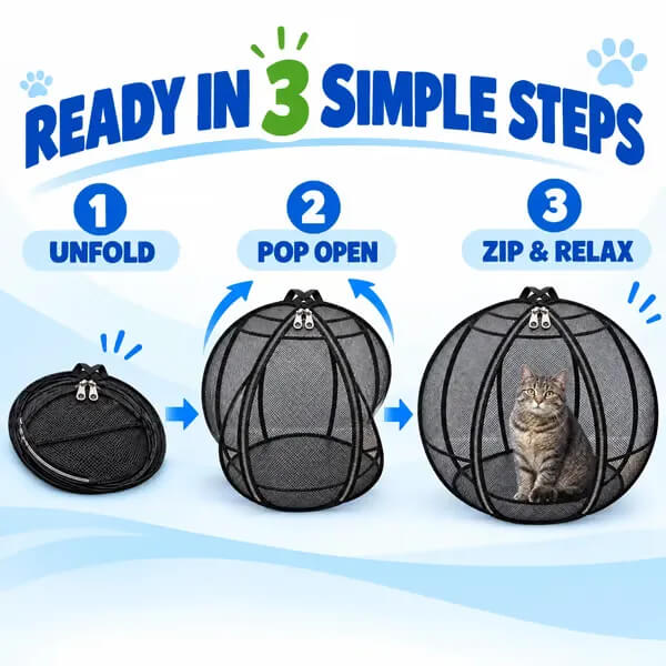 🐱 Pop-Up Cat Outdoor Playpen — Let Your Cat Explore Freely But Safely ...